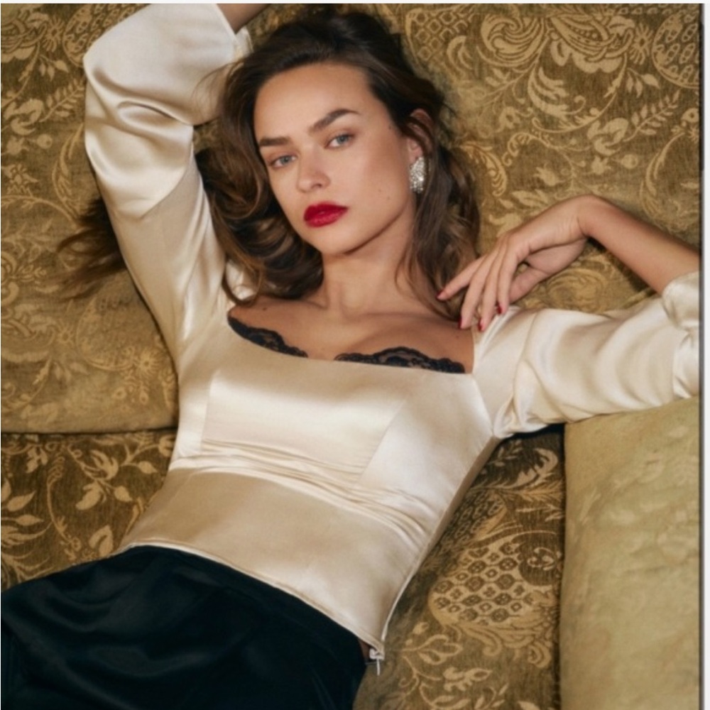 Reformation Rita silk top